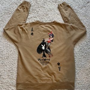 Playboy Tokyo Club Collection Sand Crewneck Sweater